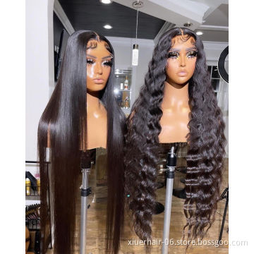 Wholesale Virgin Remy Hair Wigs 360 Frontal Wig Brazilian Hair 613 Blonde 30 40 Inch 5x5 lace Closure Human Hair Wigs